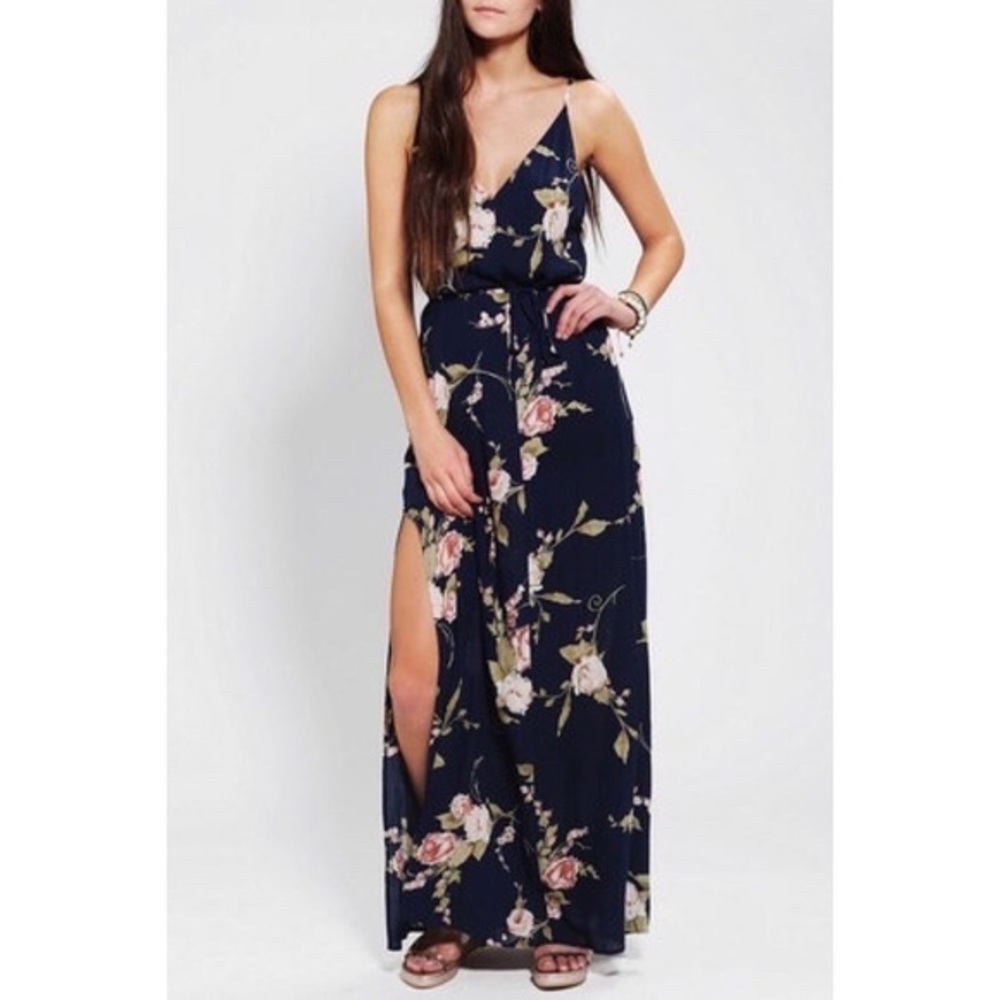 Reformation low cut flower pattern dress
